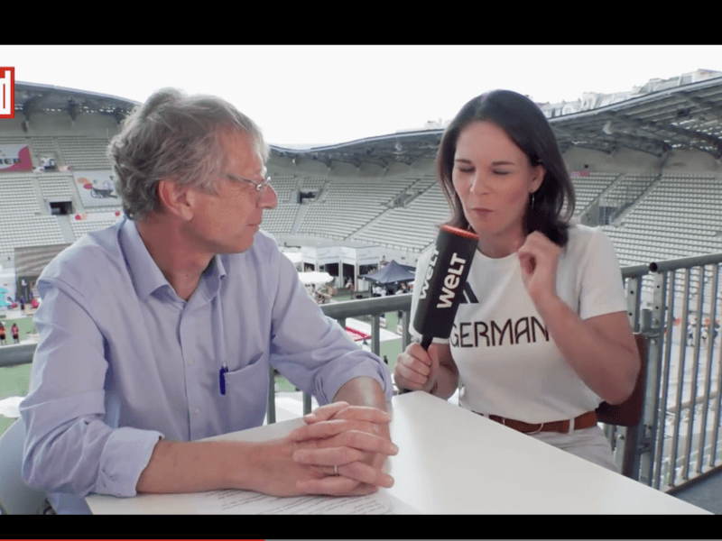 Interview German Foreign Minister-Cameramen