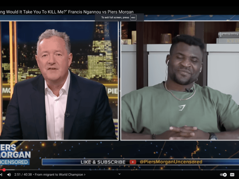 Francis Ngannou vs Piers Morgan-Cameraman